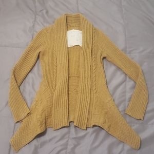 Anthropologie mustard/yellow open sweater